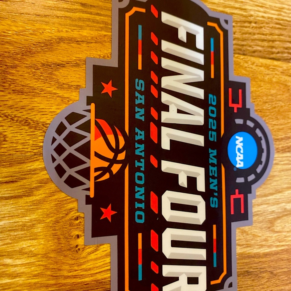 NCAA 2025 Men's Final Four Sticker - Black, Orange, and Blue